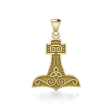 Unleash Your Inner Strength: Thor's Hammer Solid Gold Pendant - GPD864 | Embrace the Power of the Mighty Norse God - Jewelry